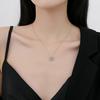 0.5Ct Gra Moissanite Necklace for Women Sparkling Simulated Diamond Pendant Beating Heart S925 Silver Fine Jewelry Gift
