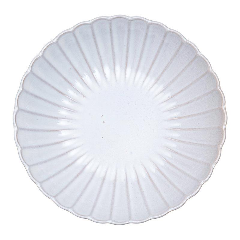 Nordic Style Plate Petal-Shaped Deep Plate Household Ceramic Plate Dinner Plate Creative Dish Plate Round Tableware Western Food Plate