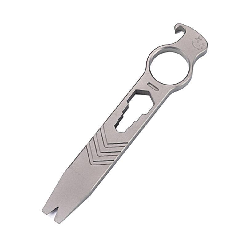 Titanium Alloy Crowbars Outdoor Pry Bar Multifunctional Every Day Carry Wrench Outdoor Camping Tools with Bottle Opener 1 серый