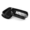 Front Fence Grill Grille ABS Gloss Black Mesh For BMW 5-Series 2001 2002 2003 2004