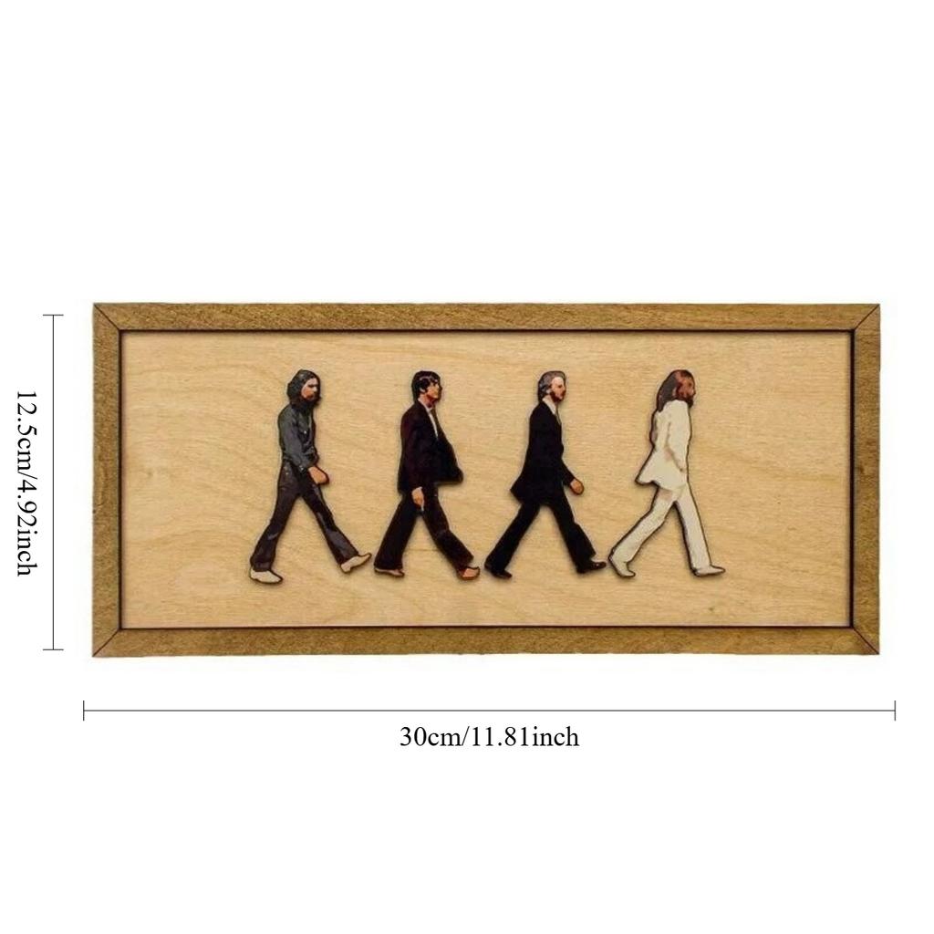 The Beatles Abbey Road, Wooden Wall-Mounted Ornamental Artwork
