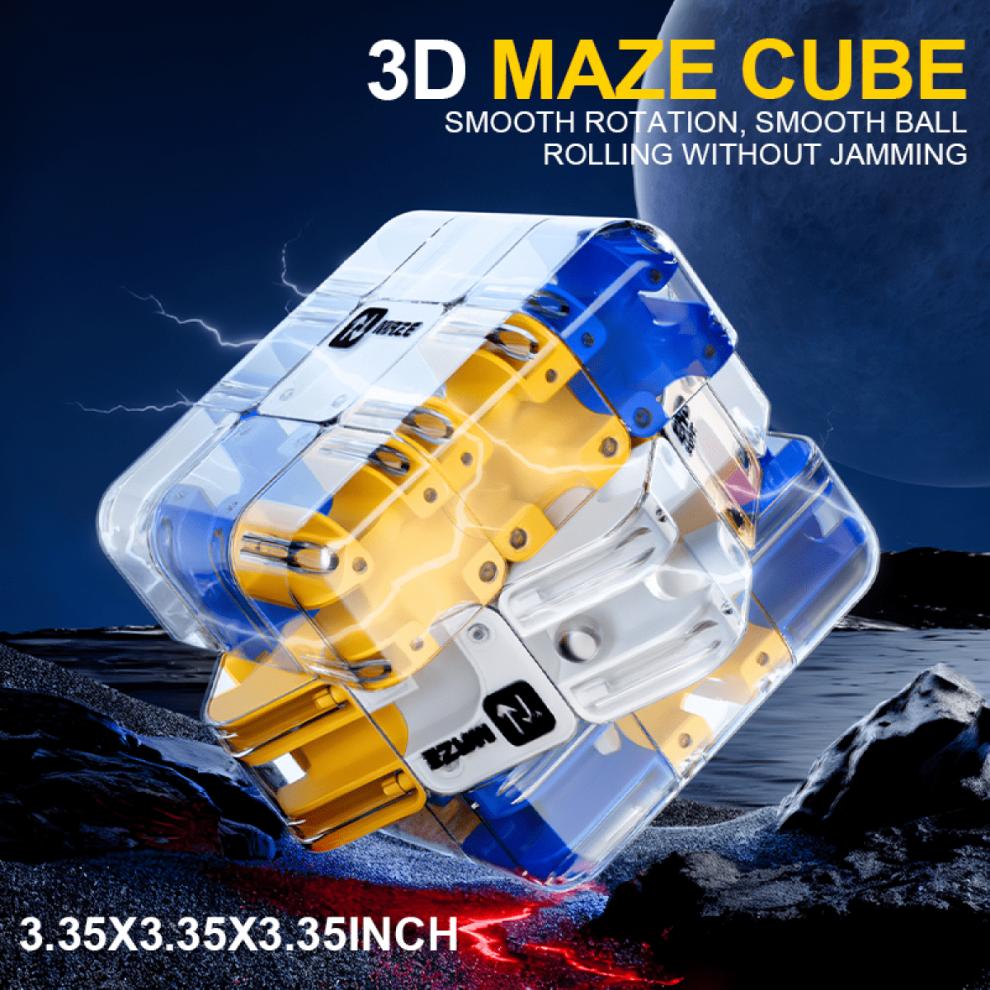 Puzzle Maze Cube with 3D Ball for Kids Brain Teaser, Education Sensory Toys for Boys Girls Christmas Birthday Gifts