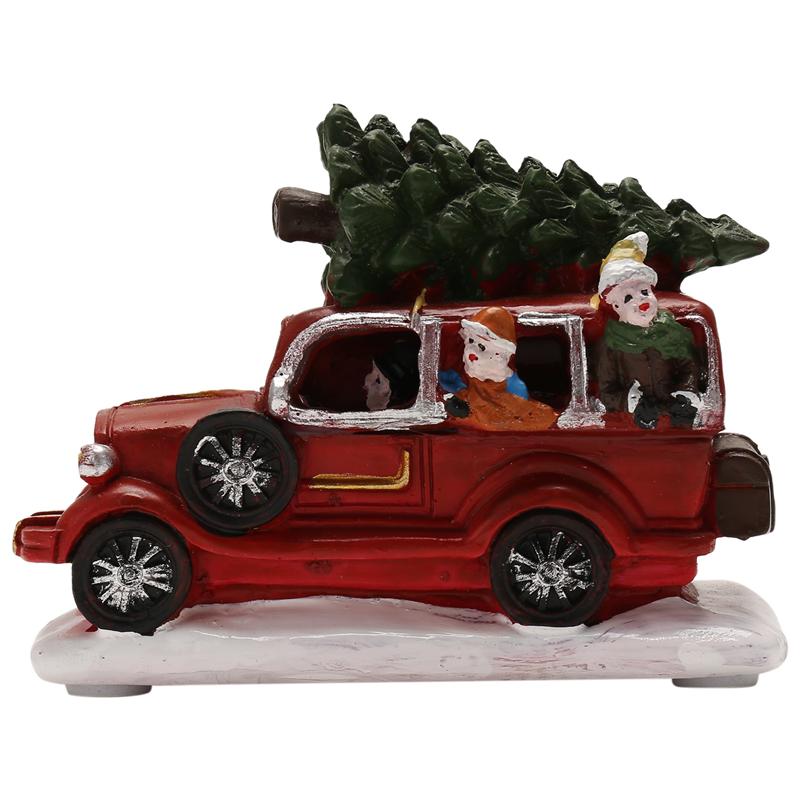 2025 Trend Christmas Decorations Truck Ornaments Transporting Christmas Tree Car Glowin Christmas Village For Kids Home Decor