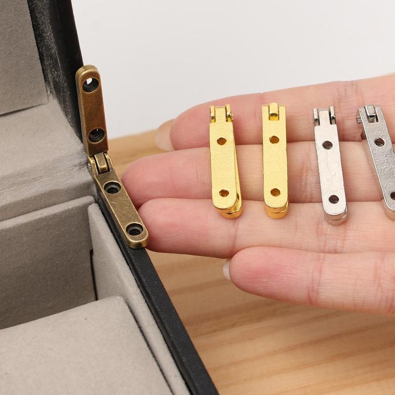 Mini Zinc Alloy Hinges Heavy Duty Folding 90 Degree Hinges With Screws For Wooden Box Jewellery Case Furniture Hardware Hinge