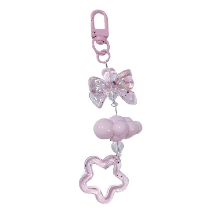 

Stylish Keychain Cute Heart Star Pendant Keyring Accessory Perfect Gift for Girl 1