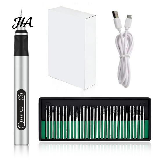 Lightweight Grinding Tool for Jade Cordless Engraving Machines Pen with Bits, USB Rechargeable Mini Electric Engraver Etching Handheld Drill