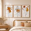 Abstract Line Wall Art, Fashion Woman Flower Canvas Painting Modern Poster Prints Bedroom Living Room Wall Decor