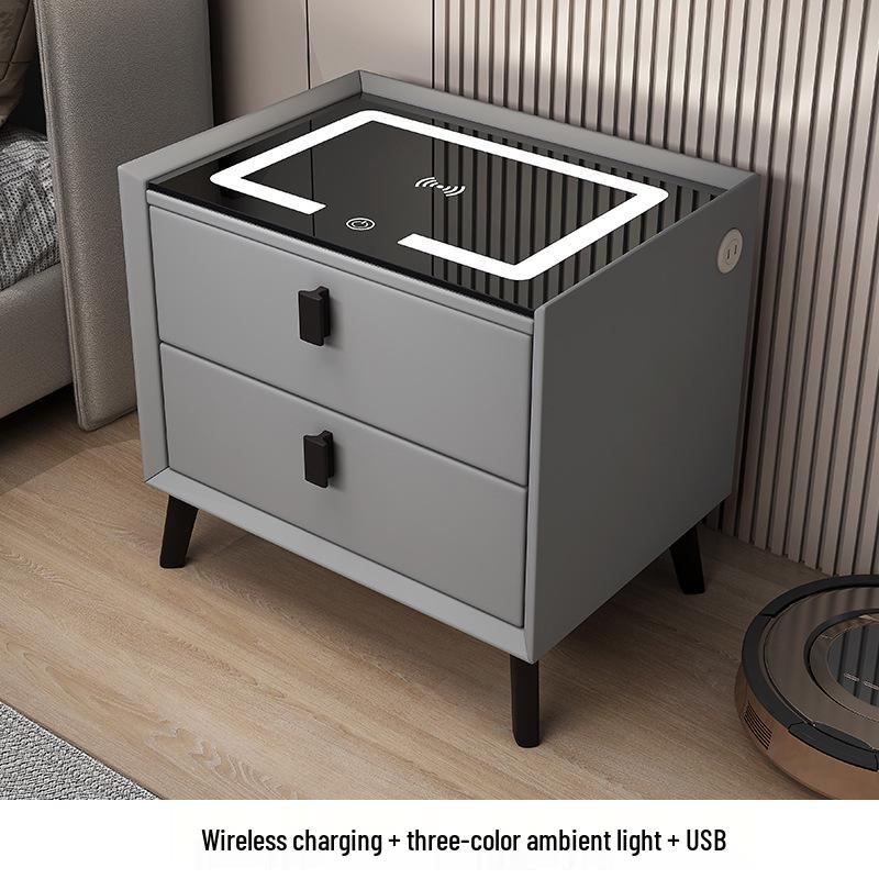 Luxe Smart Bedside Table with Wireless Charging and Storage