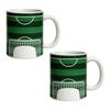 Fußball bedruckte Kaffeetasse, Keramik-Teetasse für Zuhause und Büro, 340 ml Fassungsvermögen, Hitzesensitiv, Farbwechselndes Geschenk für Sportfans