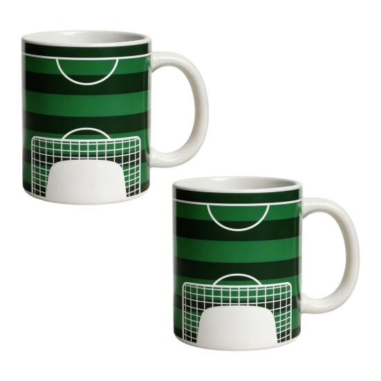 Fußball bedruckte Kaffeetasse, Keramik-Teetasse für Zuhause und Büro, 340 ml Fassungsvermögen, Hitzesensitiv, Farbwechselndes Geschenk für Sportfans