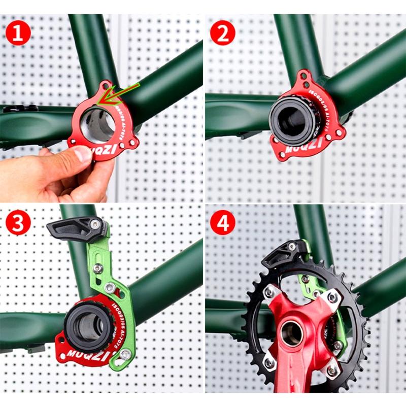 Aluminum Alloy Bicycle Chain Protector ISCG ISCG 03/05 Bike Adapter Bottom Bracket Chain Guide Plate Adapter with Screws