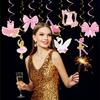 Birthday Ballet-themed Party Set Birthday Party Background Flag Raising Ballet Spiral Pendant