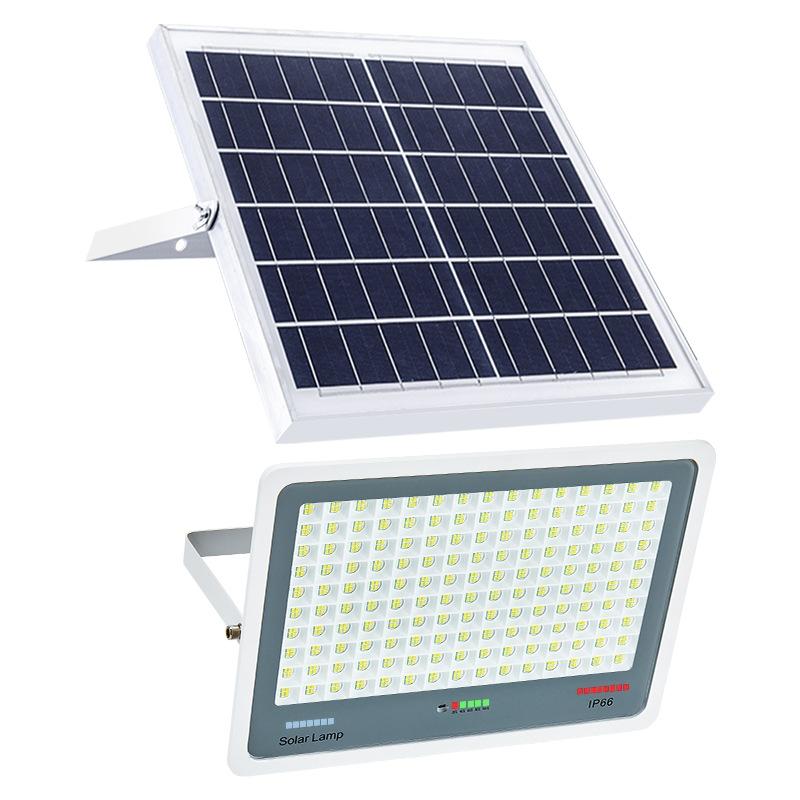 Solar Floodlight Four-core LED High-brightness Bead Eye Protection Flicker-free Die-cast Aluminum Power Display Garden Wall Lamp