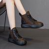 New Style Shoes Ankle Boots Women's Shoes Casual Round-toe Thick-soled Boots Mid-calf Versatile Single Boots