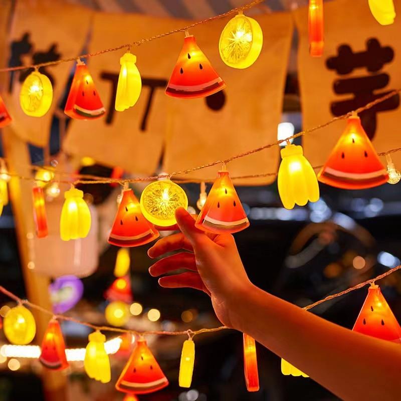LED-Zitronen-Lichterkette mit Batteriebox für festliche Dekoration und Outdoor-Partys