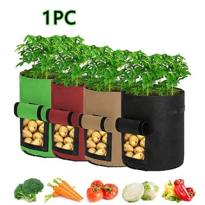 1PC 5/7 Gallon Large Diameter Potato Grow Bag, Non-Woven Fabric Planting Bag for Vegetables, Seedlings & Root Crops