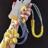 1Pcs Lanyard Rope Decorative Pendant Accessories Creative Cartoon Flower Phone Universal Lanyard Crossbody Long Rope