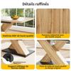 Telescopic Dining Table Heavy Duty Kitchen Table 60Kg Max Bearing Minimalist Style Pull Out Extendable Table for Dining Room