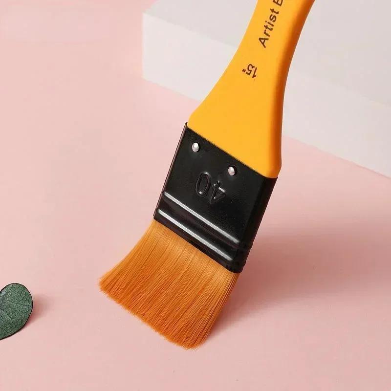 Portapennelli in legno a 6 scomparti Pennello per olio Materiali per acquerello Capelli in nylon Testa per miscelare Strumento per pulire la pittura acrilica