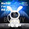 Galaxy Star Projector LED Night Light Starry Space Rabbit Projectot Lamp For Decoration Bedroom Home Decorative Children Gifts