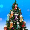 Christmas Cute Stocking Wooden Hanging Ornaments 14/28pcs Colorful Santa Claus/Snowman/Bear/Elk For Home Classroom Party De K9E2