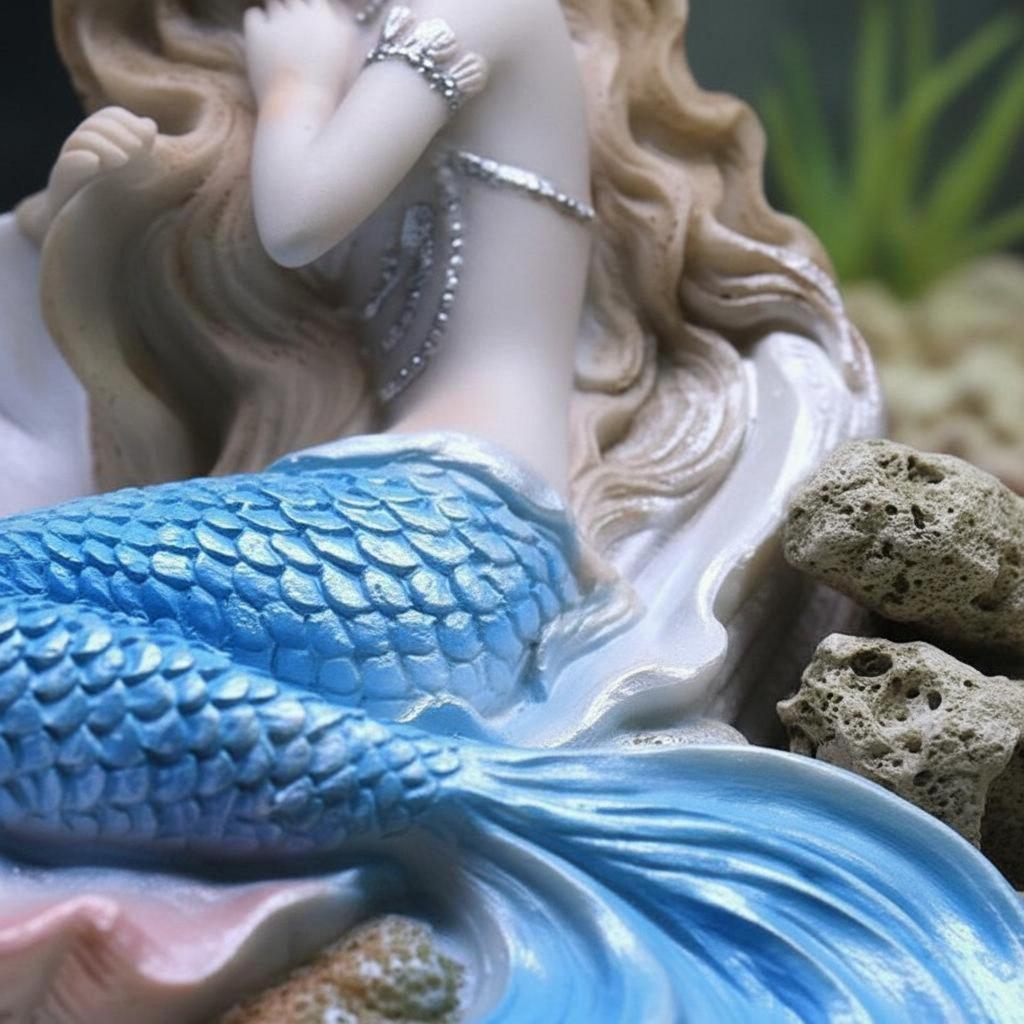 Aquarium Meerjungfrauen Dekoration Realistisches Design Harz Ornament Farben für