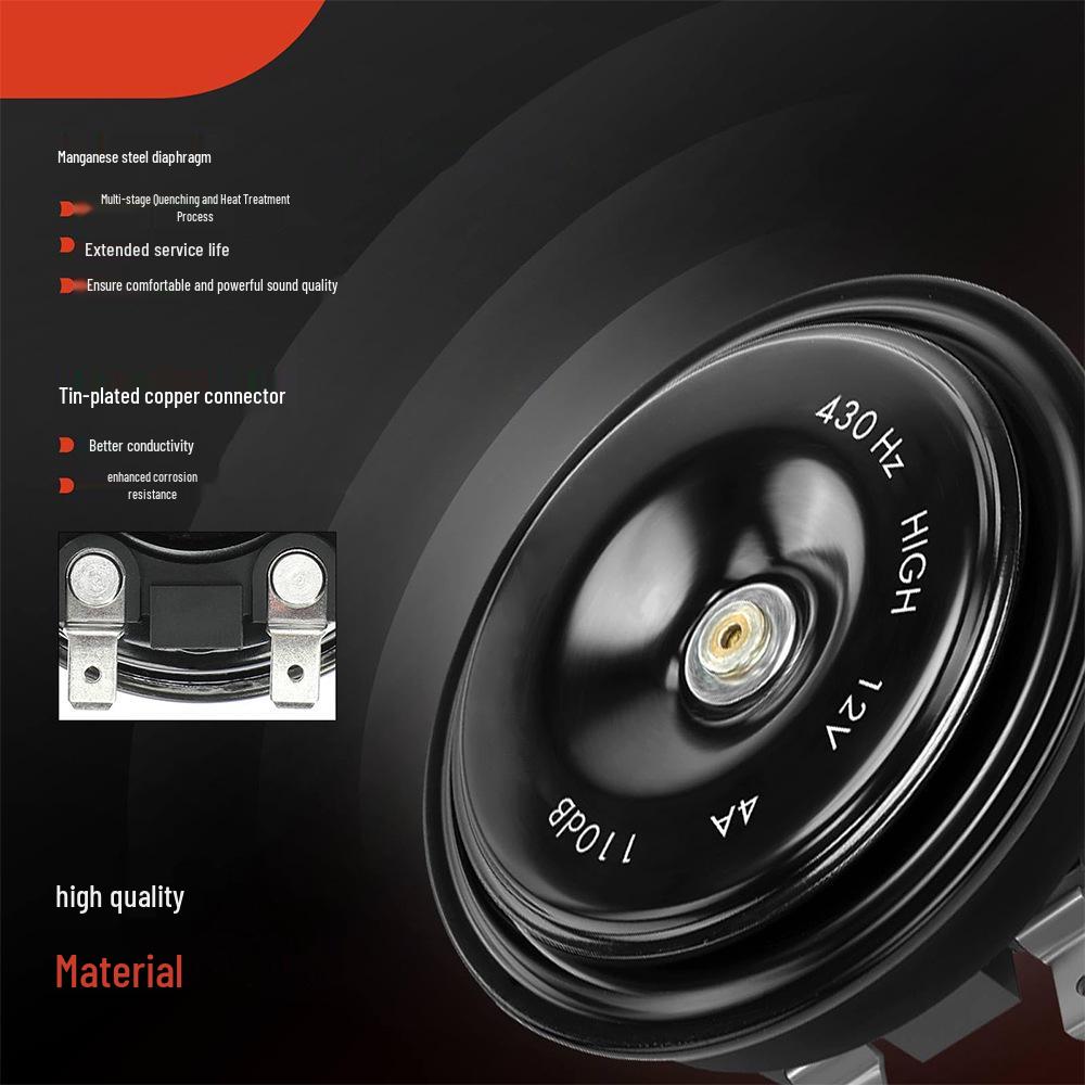 12V High-Power Universal Disc Horn for Cars & Motorcycles