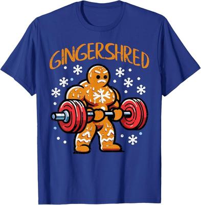 Christmas Gym Gingerbread Gingershred Xmas Workout Men Women T-Shirt