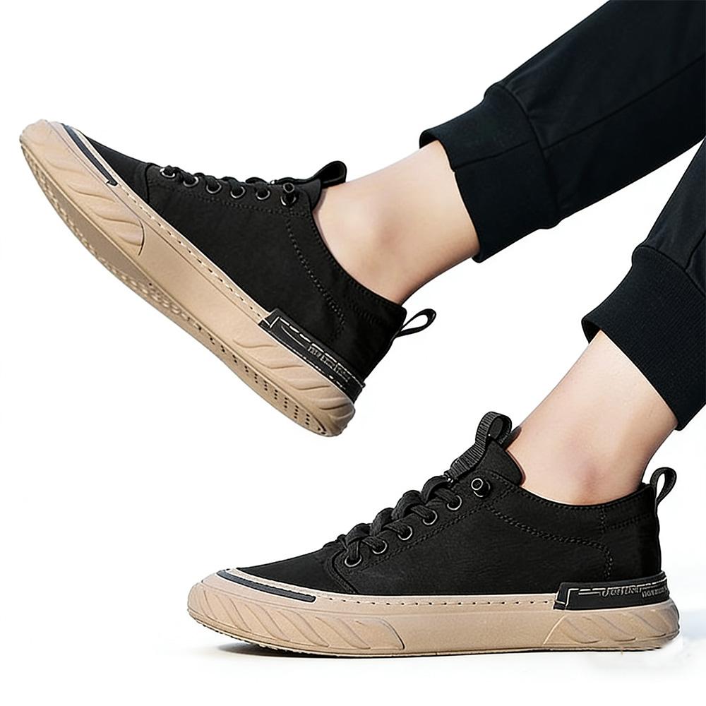 

Spring Summer Mens Canvas Shoes Flat Non-slip Casual Loafers Slip-On Breathable Comfortable All Day Wear 44 чорний