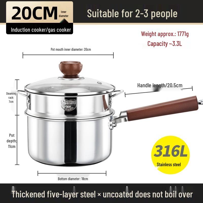 Wu Tuo 316L Stainless Steel Soup Pot
