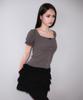 ROSEFRANTZ Puff Shirring Ribbon T-Shirt [Charcoal]
