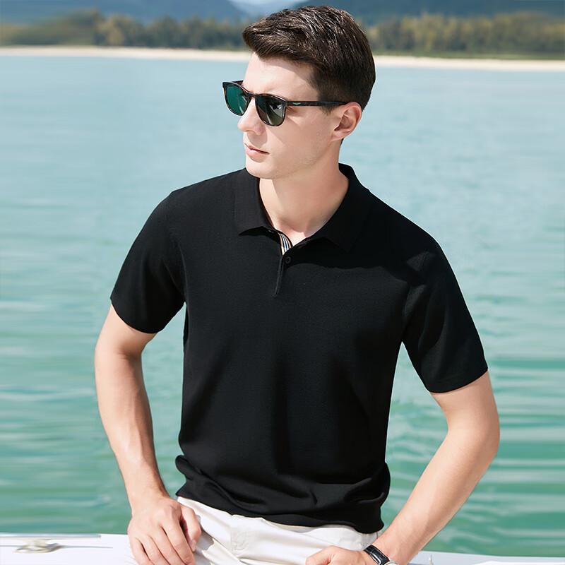 Antonio Men's Knitted Short Sleeve Polo Shirt