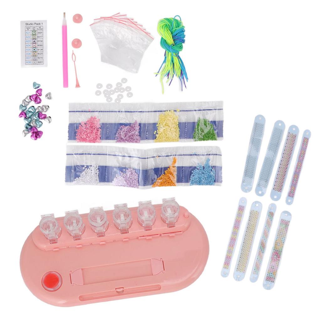 Adjustable Diamond Painting Bracelet Colorful Dot Diamond Decorative Wristband DIY Puzzle Toys