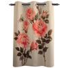 Flowers Of Pink Roses And A Butterfly Window Curtain For Kids Room Home Blinds Curtains For Living Room Bedroom Window Drapes