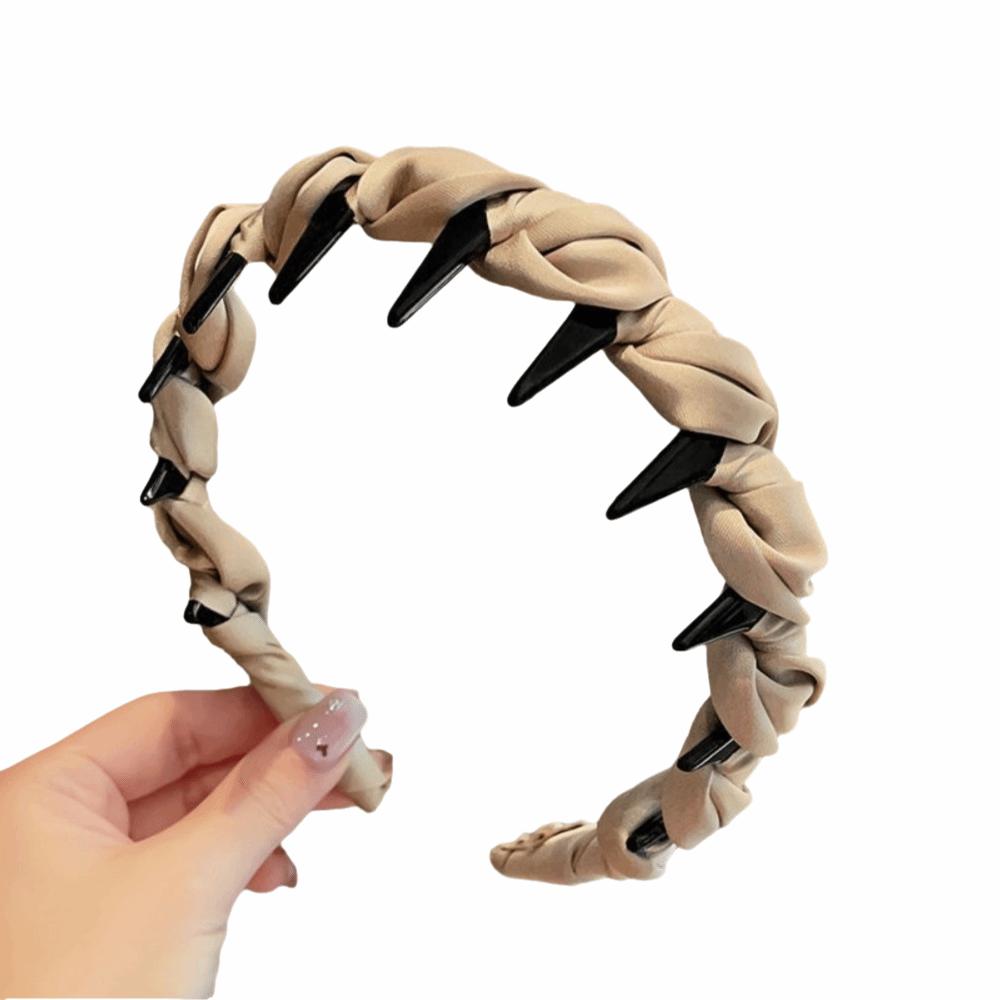 Comfortable Wrapped Hair Hoop Wave Pattern Non-Slip Headband Women's Satin Hairband  Daily Wear