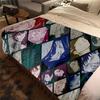 Jujutsu Kaisen Warm Flannel Blanket, Printed for Bed Sofa Chair, Ideal for Picnic Travel Home Decor -HYQ3
