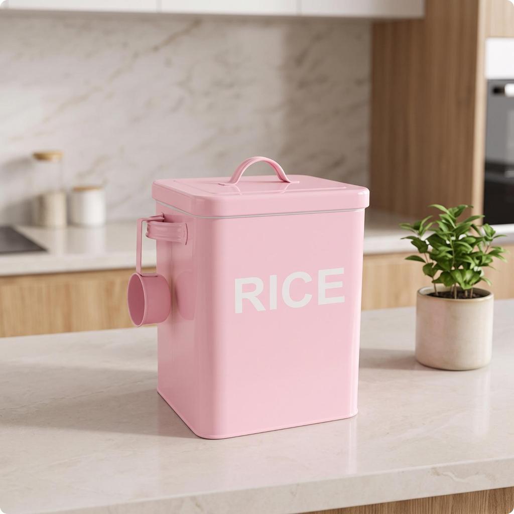 Rice Storage Container with Scoop Airtight for Pantry
