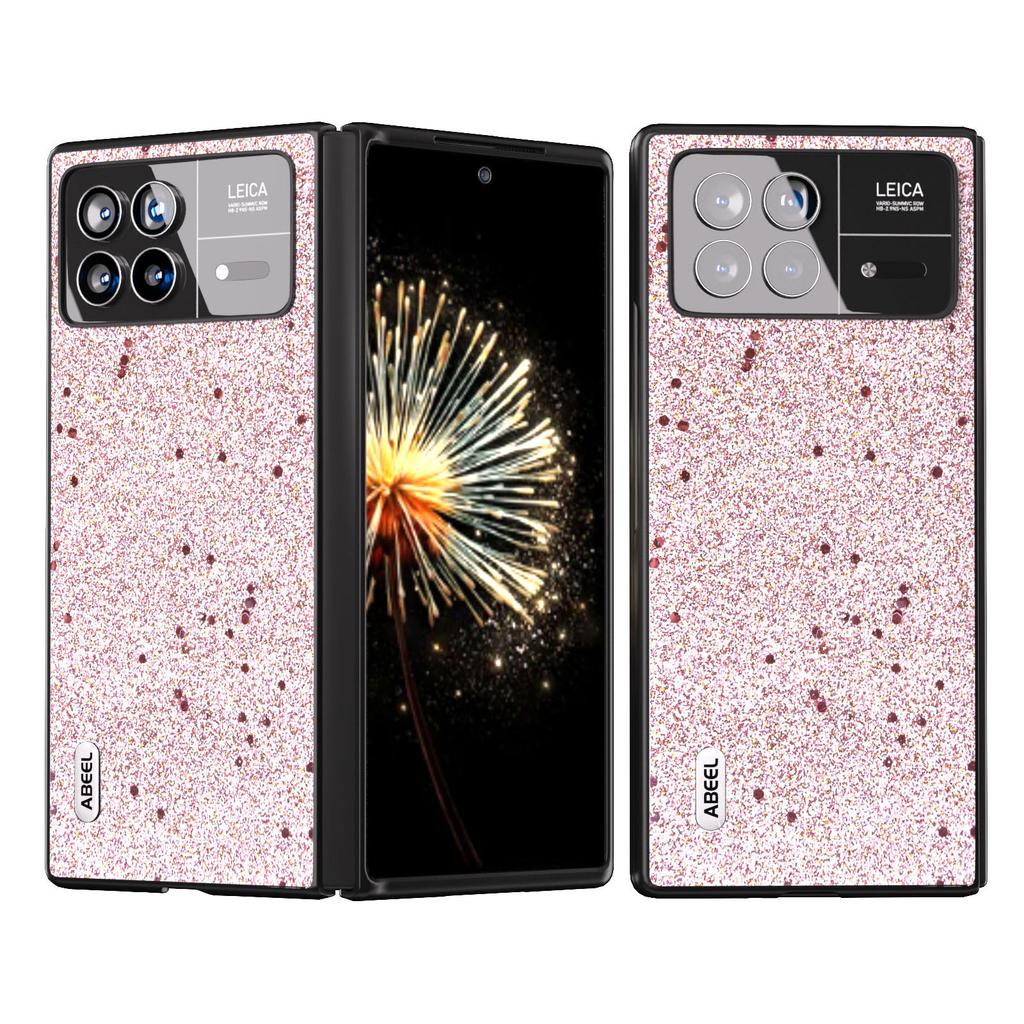 ABEEL For Xiaomi Mix Fold 3 5G Glitter Phone Case PU Leather+PC Shockproof Protective Cover