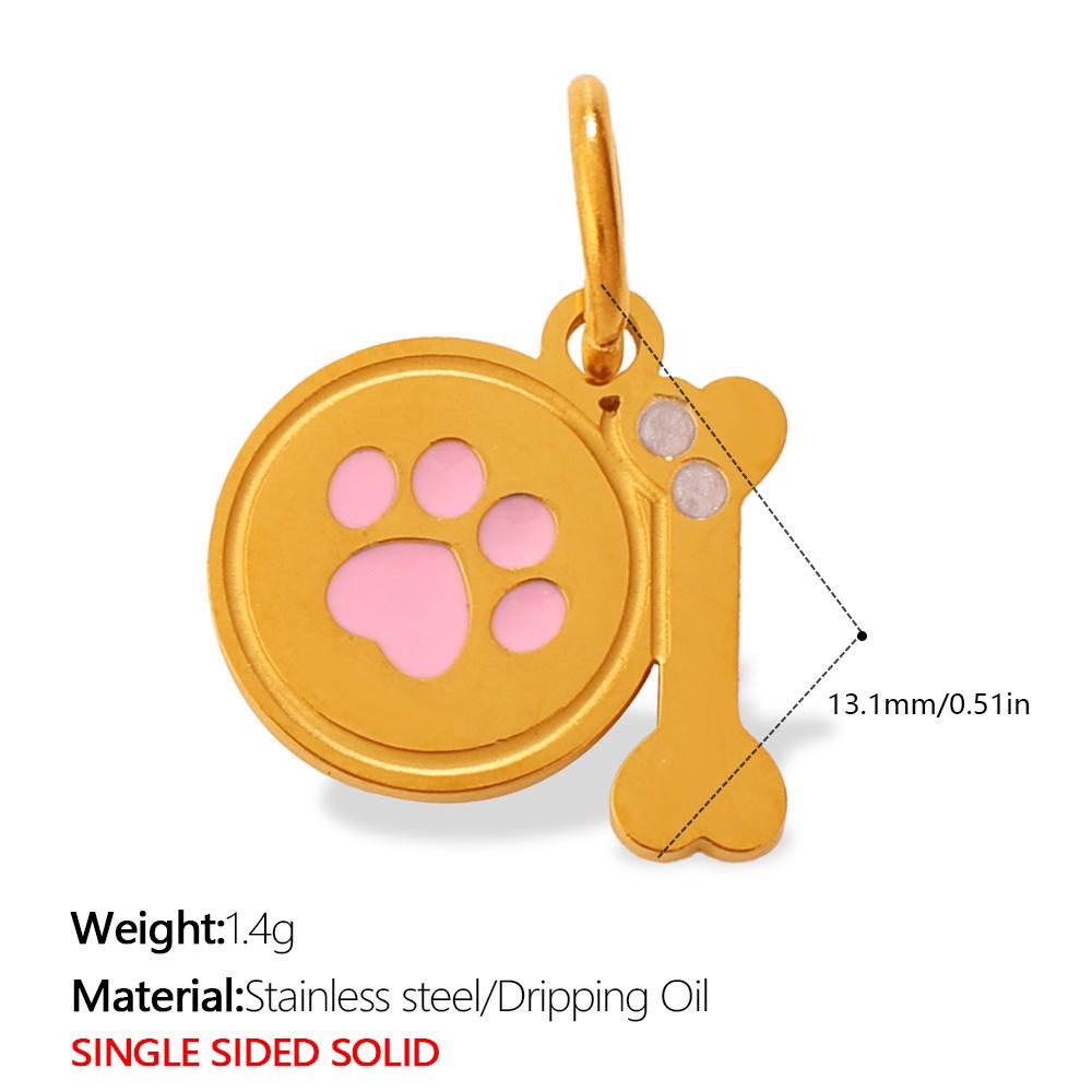 Cartoon Pet Series Stainless Steel Necklace & Bracelet Pendant for Women