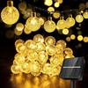 LED Solar String Lights Outdoor Waterproof Star Crystal Globe Lights with 8 Modes Garden Light for Patio Party Tree Decorations
