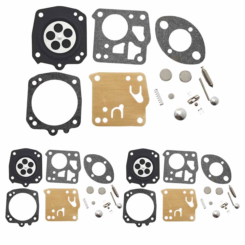 3pcs Carburetor Carb Repair Kit For Husqvarna 266 268 272 281 288 272XP 61 162 Chainsaw Tillotson RK-23HS