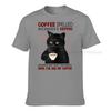 Funny Premium Premium Cotton Black Cat Coffee Spelled Backwards Is Eeffoc Funny Cat Coffee Lover Unisex Top T Shirt Vintage Tee
