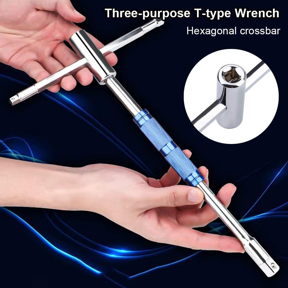 1ks Univerzální klíč s T rukojetí a šestihrannou hlavou pro údržbu automobilů, elektromobilů a motocyklů