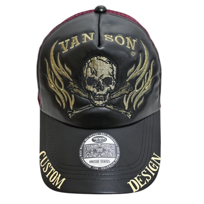 

Кепка-сетка из ПУ Шляпа Огонь Кости Череп Байкер Мотоцикл Бесплатно [Banson] NVCP-2406 Мужская (JP, Алфавит, Размер, Вино) винный