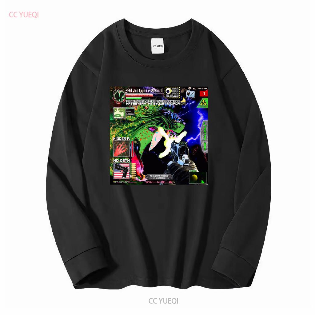 Machine Girl Weil Ich Jung Arrogant Bin Und Alles Hasse Wofür Du Stehst Album T-Shirt Breakcore Merch vintage Gewaschen Lässig