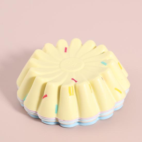 5Pcs Cake Mold Silicone Non-Stick Baking Cups Reusable Food Grade Muffin Liners Dishwasher Safe Oven Air Fryer Safe Mold for Muffins Egg Tarts