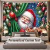 Natale (5) Arazzo Personalizzato con Tema Testo Nome Personalizzato Appeso a Parete Decorazione Sfondo Casa