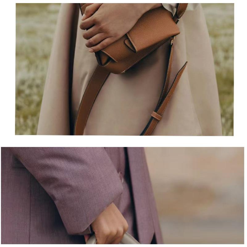 1PC Smile Bag French Bolingen Niche Leather Women's Bag Premium Folded Handbag Crossbody Bag Women's Bag