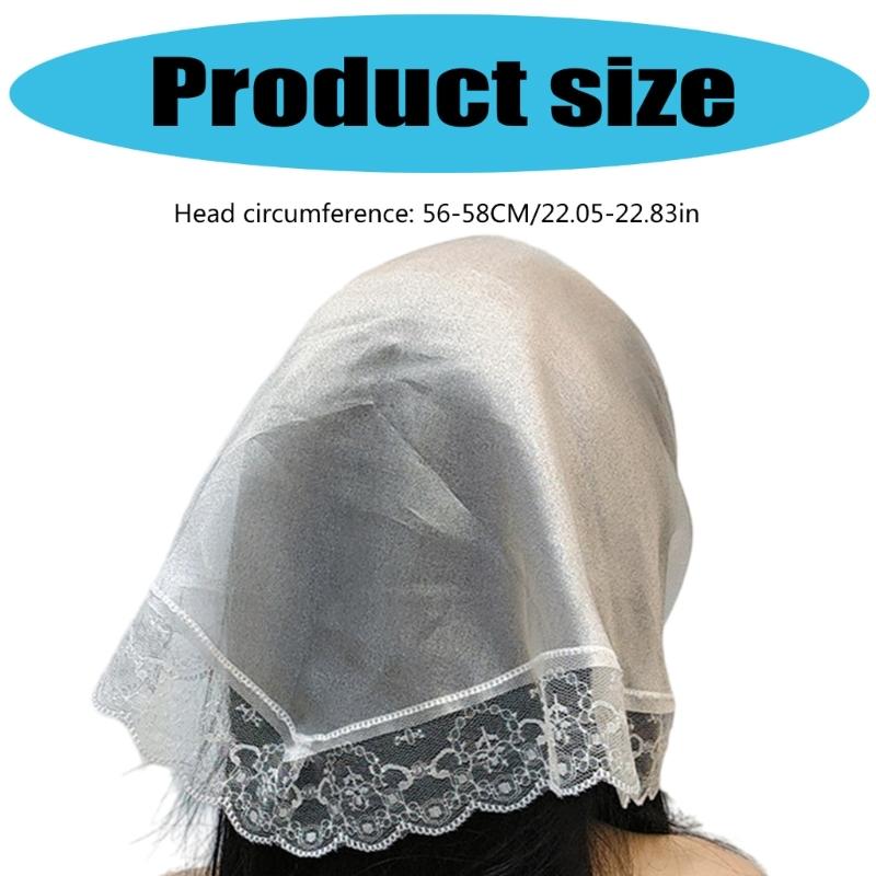 Classical Lace Headscarf Multiuse Triangular Design Headwrap for Women Fashion Enthusiasts and Various Occasion Outfit