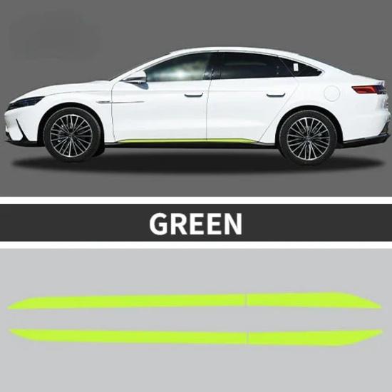 

BYD HAN EV/ HAN DM Side Sticker Side Skirt Protector Colorful PVC Vehicle Sticker зелений